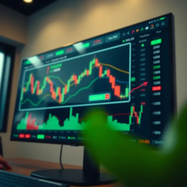 TradingView Chart Interface with Customization Features TradingView interface displaying various chart types and customization tools
