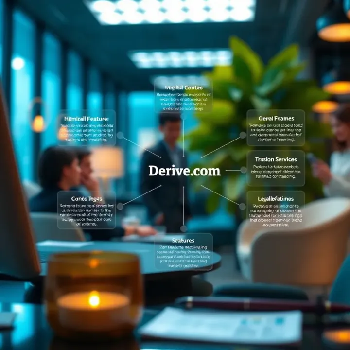 Overview of Derive.com Features and Practical Uses Diagram illustrating key features and applications of Derive.com in academic and professional settings