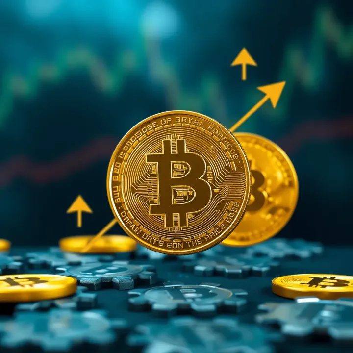 Market Trends Impacting Baby Doge Coin Value Illustration of digital currency symbols with upward and downward arrows representing market trends
