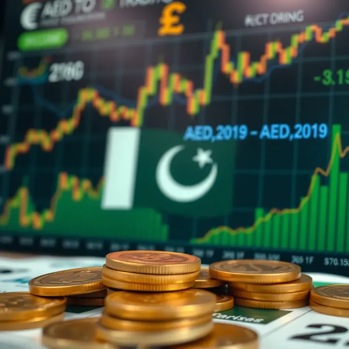 Economic and Geopolitical Influences on AED to PKR Exchange Rate Visual representation of economic indicators and geopolitical factors impacting AED to PKR currency movements