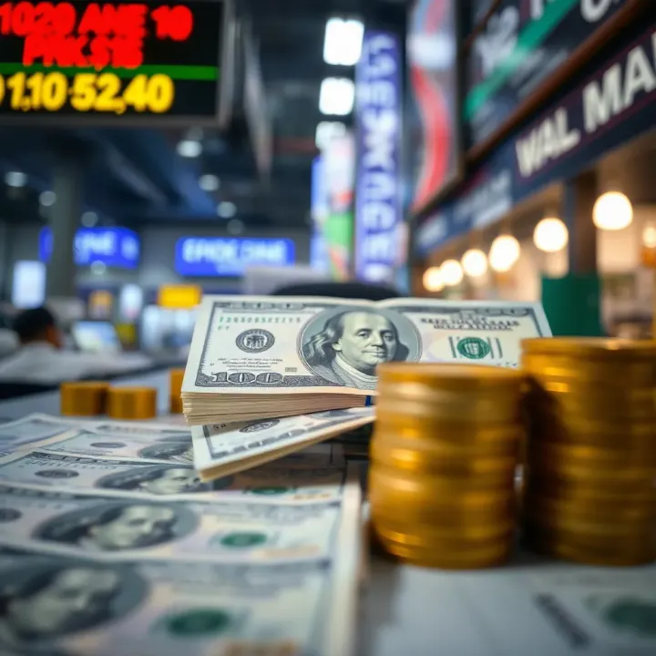 Economic and Global Factors Impacting USD to PKR Rates Illustration of economic indicators and global factors influencing currency exchange rates