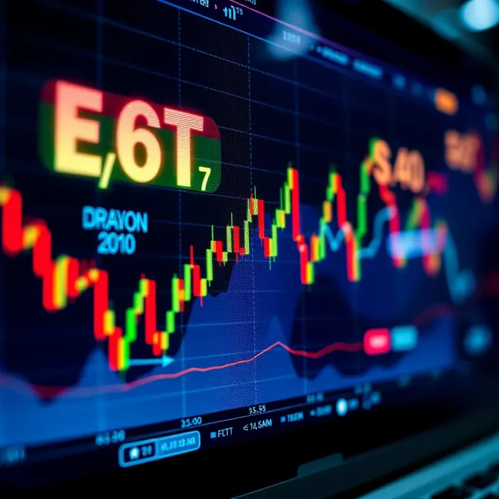 Stock Market Trends Visualization Graph showing stock market trends with upward and downward movements