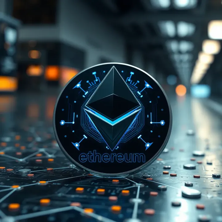 Ethereum Technology Upgrades and Market Influences Visual representation of Ethereum blockchain technology and factors influencing its valuation
