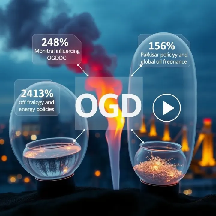 Key Factors Influencing OGDC Stock Performance Visual representation of factors affecting OGDC stock including Pakistan energy policies and global oil prices