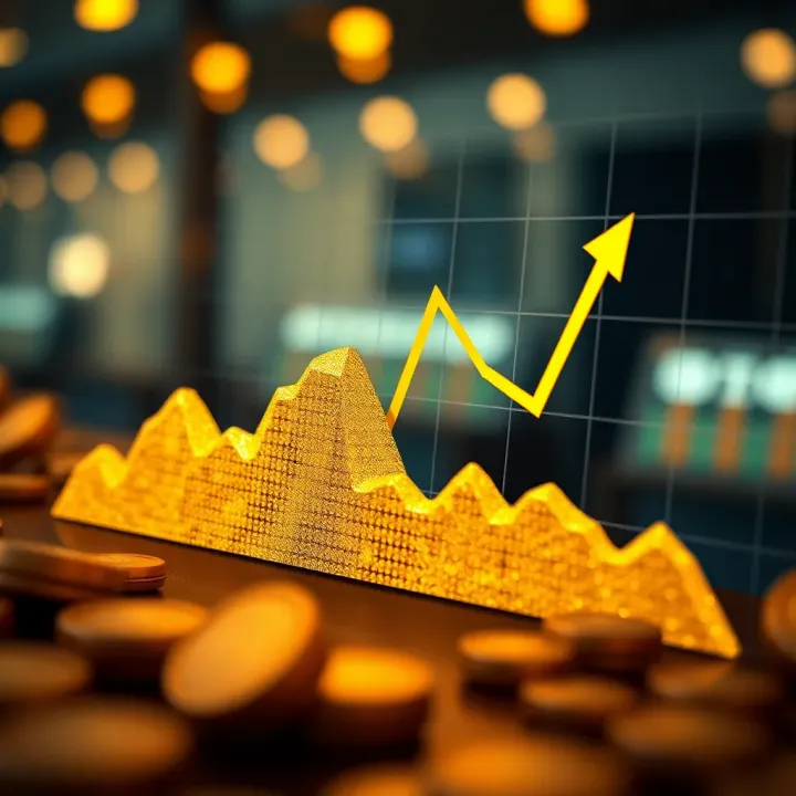 Gold Price Trends in Global and Pakistani Markets Graph showing the upward and downward trends of gold prices influenced by global market conditions