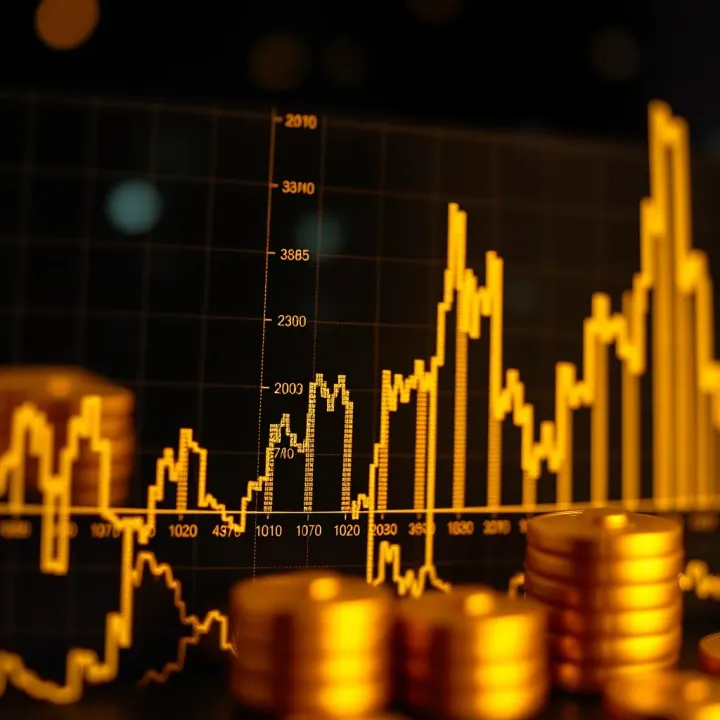 Graph depicting gold price fluctuations influenced by global economic events