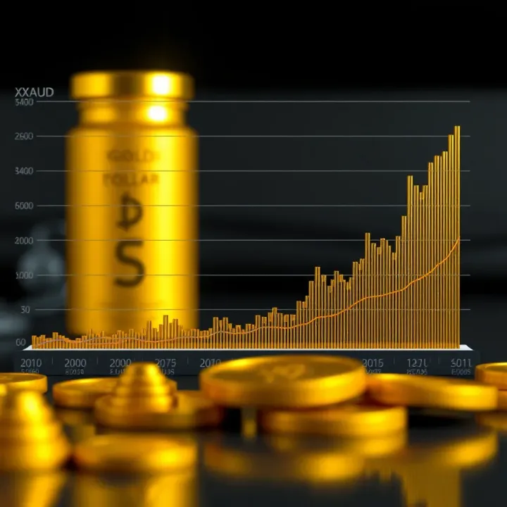Historical Trends in XAU to USD Exchange Rates Graph showing historical trends of gold price fluctuations compared to US dollar value