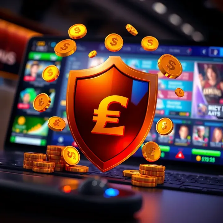 Secure and Legal Online Gaming for Pakistani Players Using No Deposit Bonuses Illustration of digital currency symbols and a shield representing secure and legal online gaming for Pakistani players
