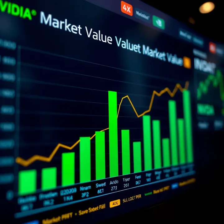 Nvidia Market Value Compared to Industry Peers Bar chart comparing Nvidia's market value with key competitors in the semiconductor industry