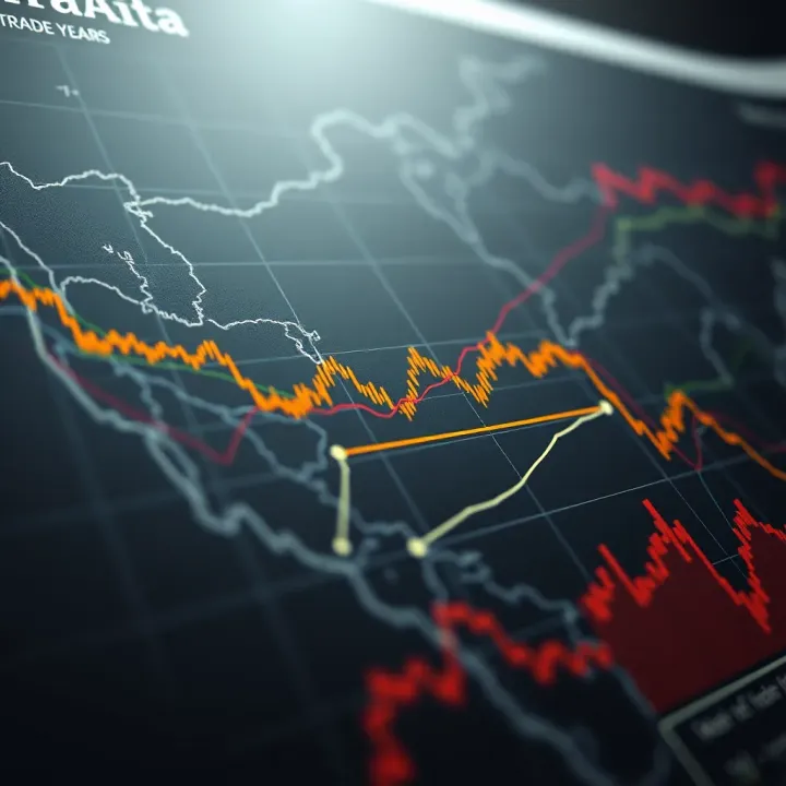 Mapping Trade Dynamics Between Pakistan and Its Major Partners Graph illustrating the flow and intensity of trade between Pakistan and its key trading partners