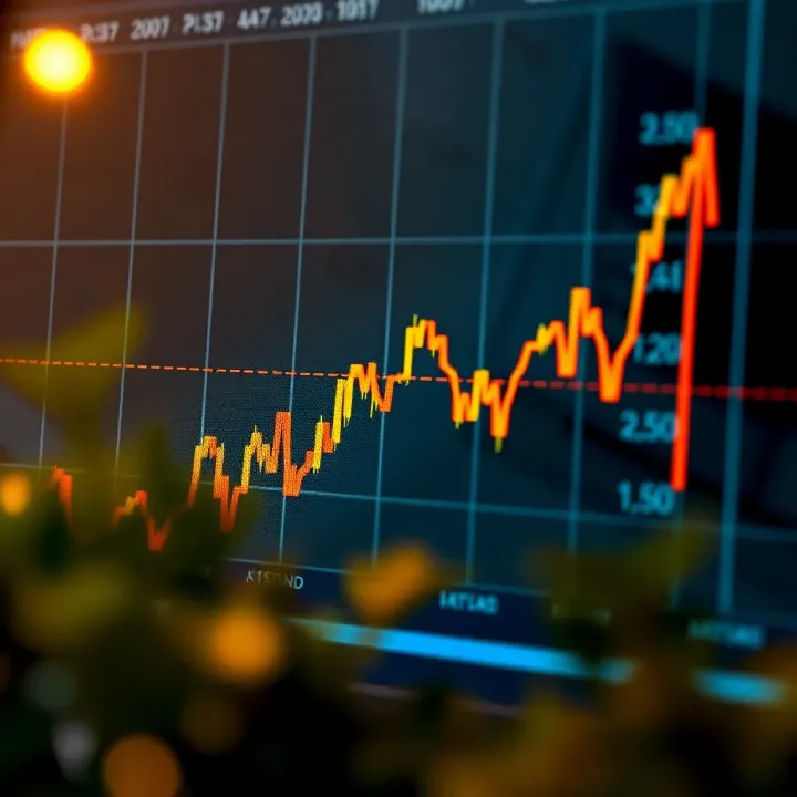 Graph showing the British Pound exchange rate trend against the Pakistani Rupee with fluctuating values over time