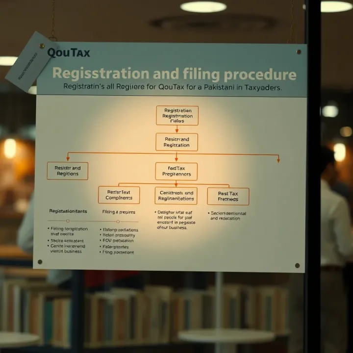 Registration and Filing Procedures for QouTax Compliance in Pakistan Flowchart showing registration and filing methods required for QouTax compliance in Pakistani businesses