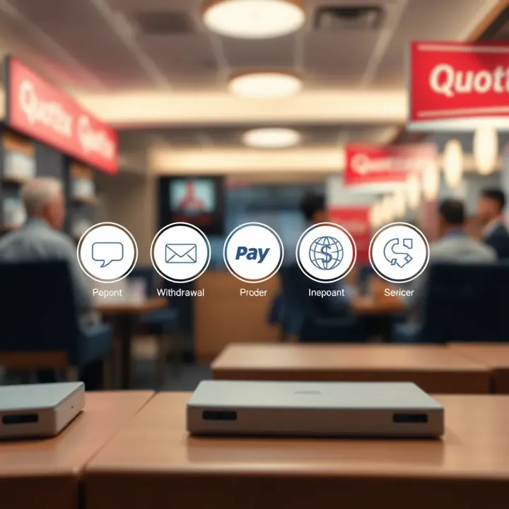 Illustration of multiple payment method icons representing deposit and withdrawal options available for Pakistani traders on Quotex IO