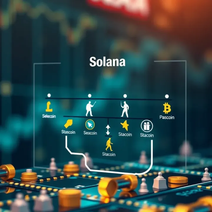 Solana Blockchain Architecture Emphasizing Speed Diagram showing Solana blockchain structure highlighting fast transaction nodes