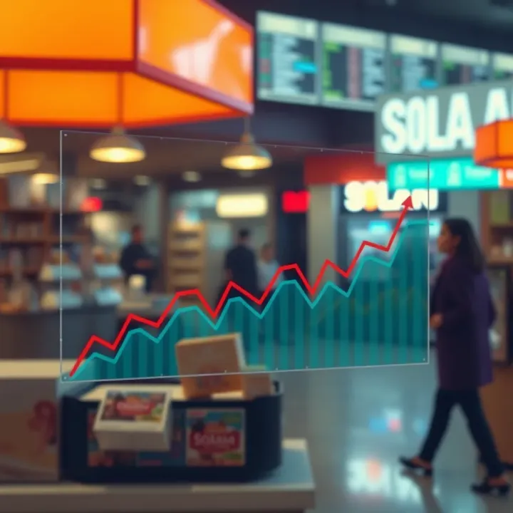 Solana Market Trends and Growth Outlook Graph depicting Solana market trends and growth potential in global and Pakistani markets