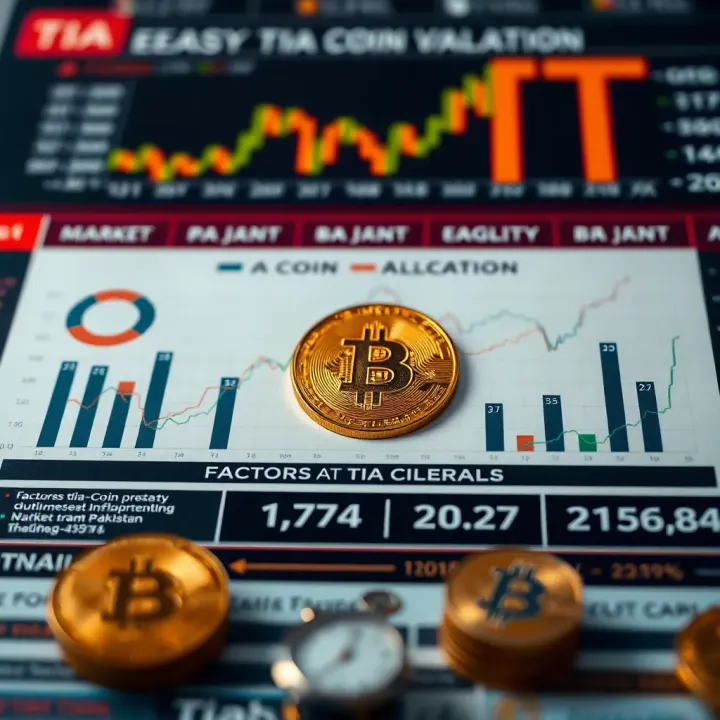 Chart illustrating factors affecting TIA Coin valuation including market dynamics and external influences