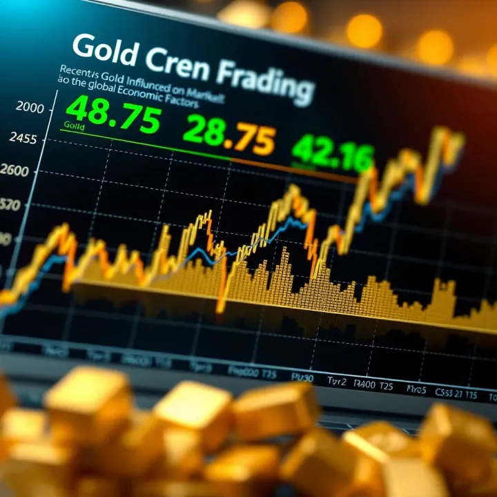 Gold Price Trends Influenced by Global Economic Factors Graph depicting recent fluctuations in gold prices influenced by global economic factors