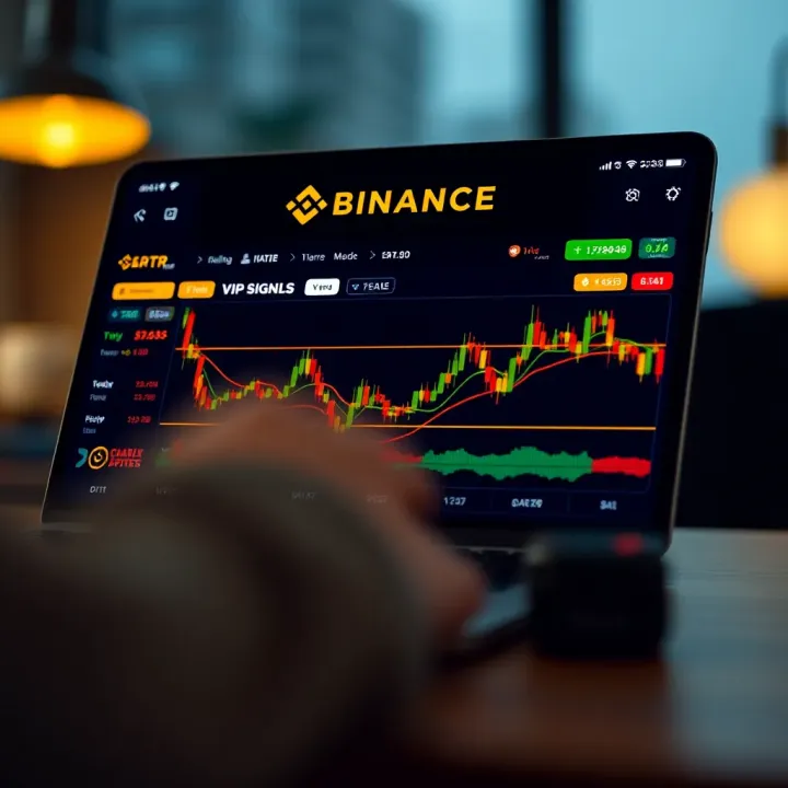 Binance VIP Signals Delivered on Telegram for Crypto Trading Telegram interface showing Binance VIP trading signals with cryptocurrency charts