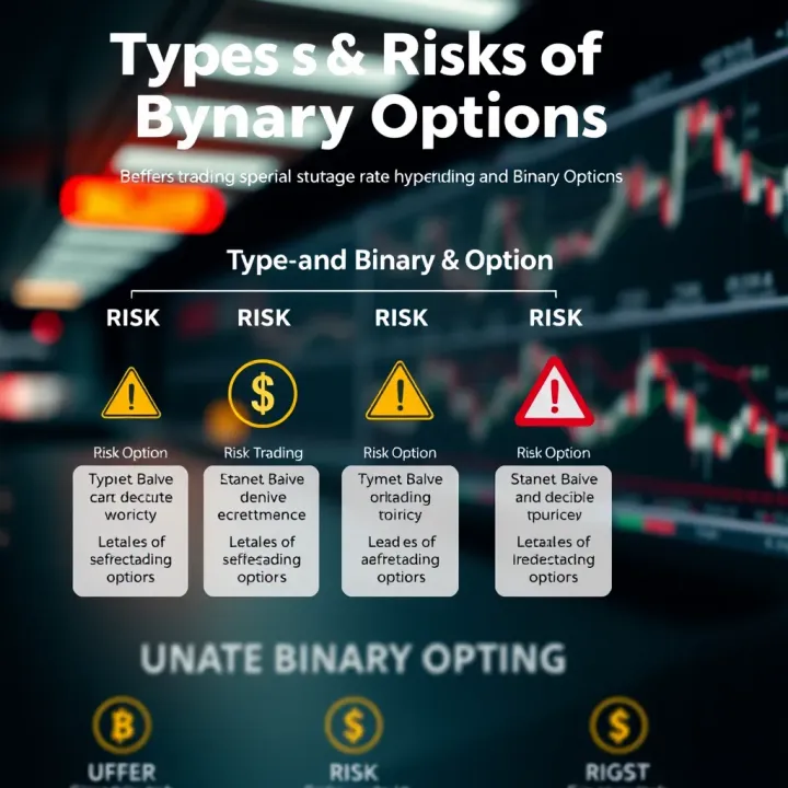 Types and Risks of Binary Options Illustration of different types of binary options with risk indicators