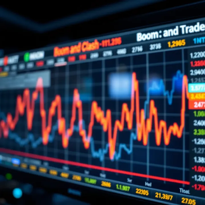Visualization of Price Spikes in Boom and Crash Trading Graph showing sudden price spikes in boom and crash trading indices