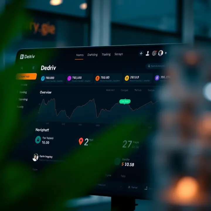 Deriv Login User Dashboard Overview User dashboard showcasing account overview and navigation options after successful login