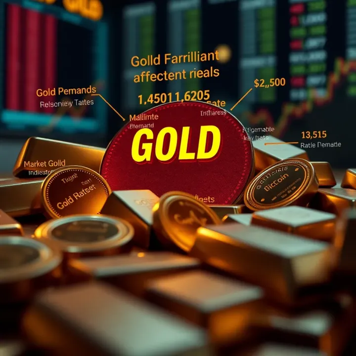 Key Factors Affecting Gold Rates and Market Value Visual representation of factors influencing gold rates including market demand and economic indicators