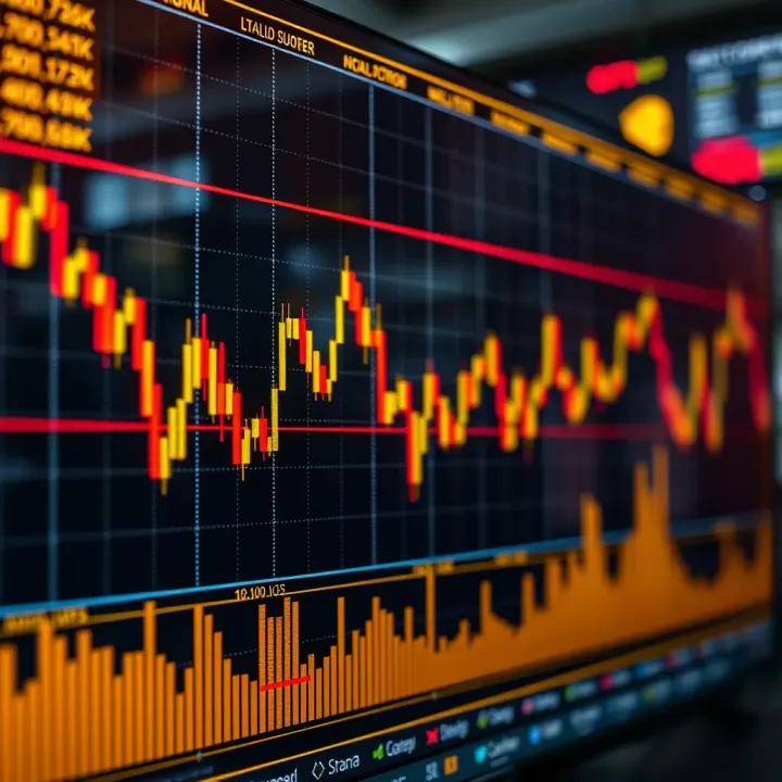 Graph displaying various gold trading signals and market indicators