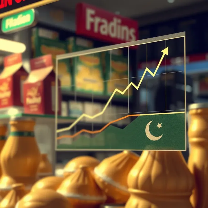 Graph showing rising inflation trends and their impact on daily expenses in Pakistan