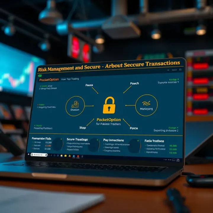 Diagram showing risk management strategies and secure transactions in online trading