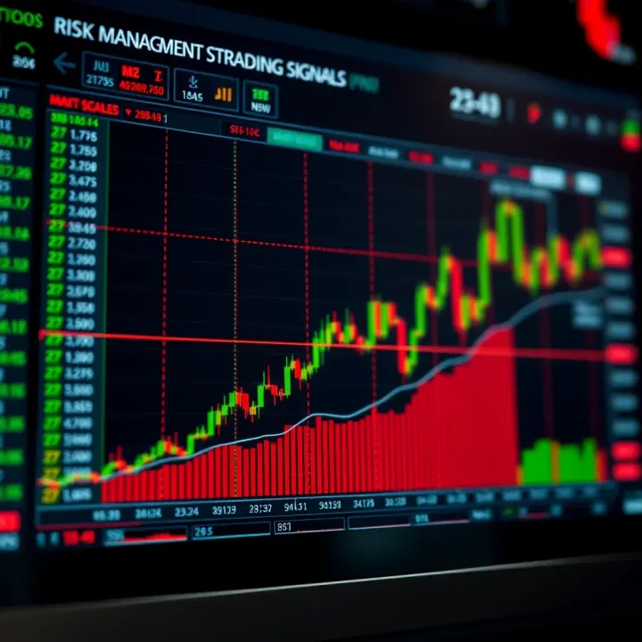 Chart Depicting Trading Signals Integrated with Risk Management Strategies Conceptual chart illustrating the relationship between trading signals and risk management