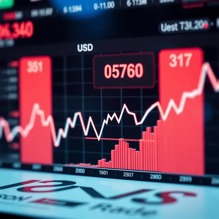 USD to PKR Exchange Rate Fluctuations Influenced by Economic Indicators Graph showing fluctuations in USD to PKR exchange rate influenced by economic factors