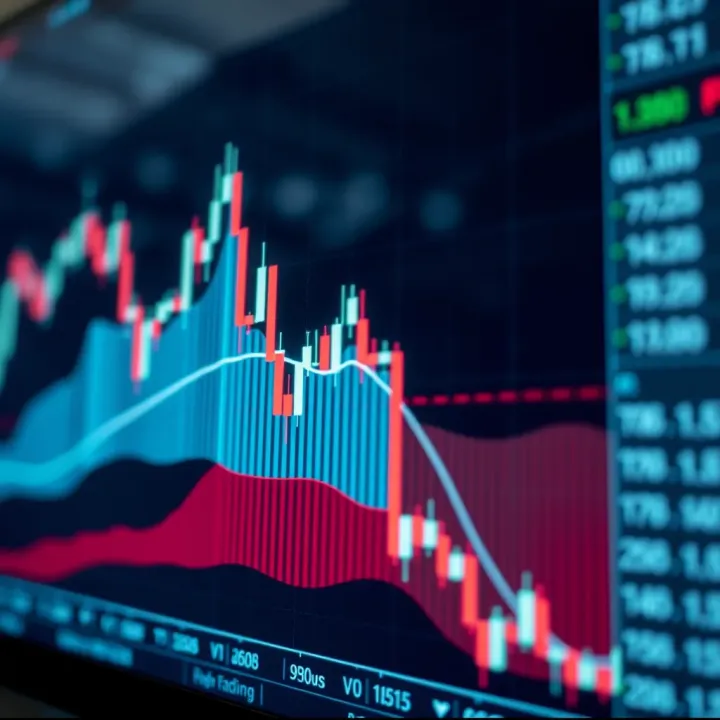 Graph showing volume bars and price spread illustrating Volume Spread Analysis principles